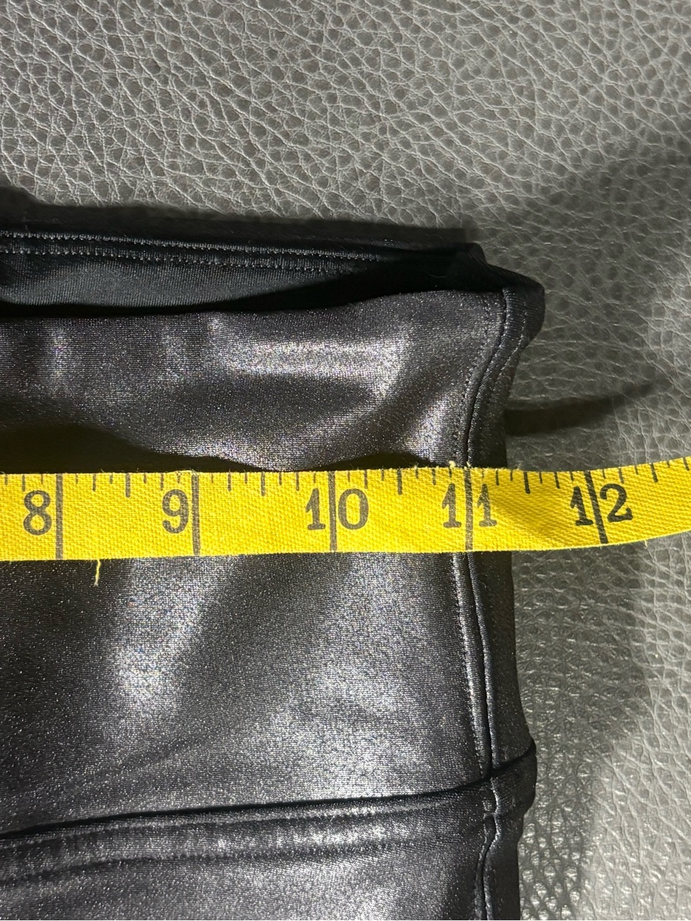 SPANX Women's Faux Leather Moto Leggings Size Small Black High Rise Shaping - Picture 6 of 7